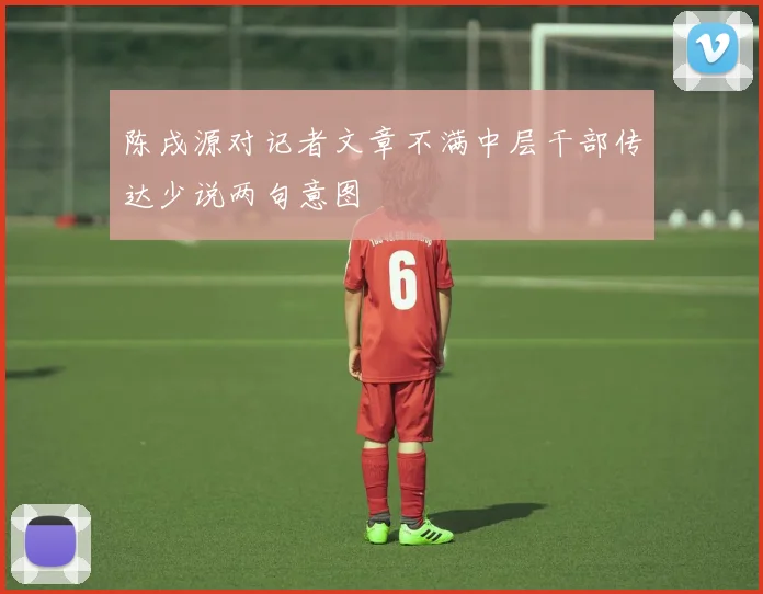陈戌源对记者文章不满中层干部传达少说两句意图